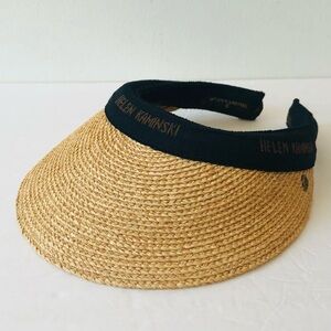 Helen Kaminski Tan and Black Visor Hat
